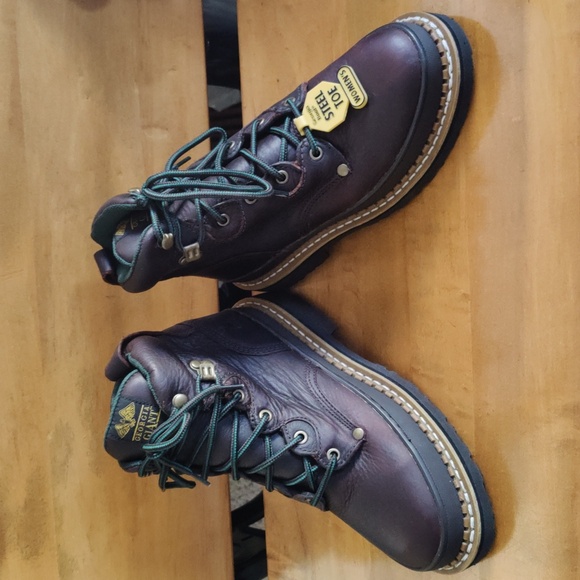 Nwt Georgia Boots Giant Brown Steel Toe Size 8.5 - Picture 4 of 13